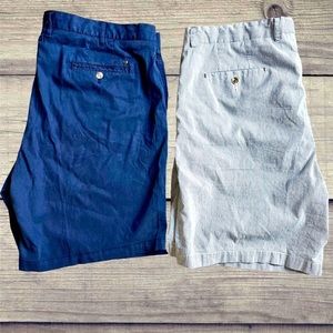 Peter Millar Goft‎ Chino Shorts Men's Size 42 Linen Cotton LOT OF 2